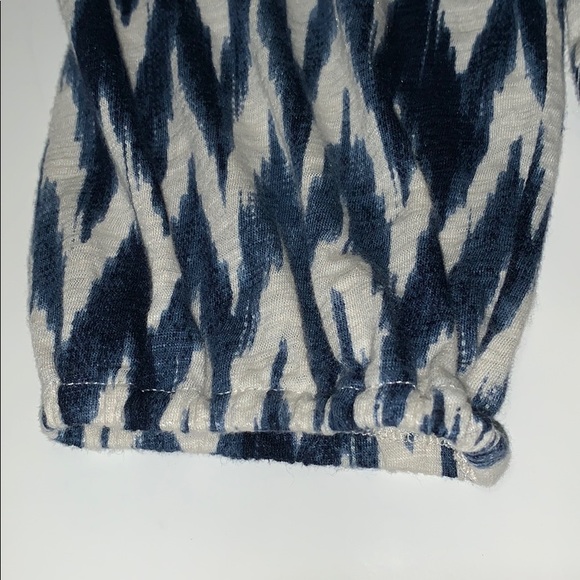 LUCKY BRAND 3/4 Sleeve Blue Print Top, L - Picture 6 of 6